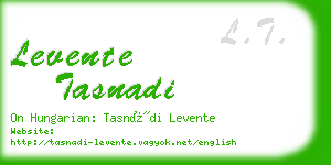 levente tasnadi business card